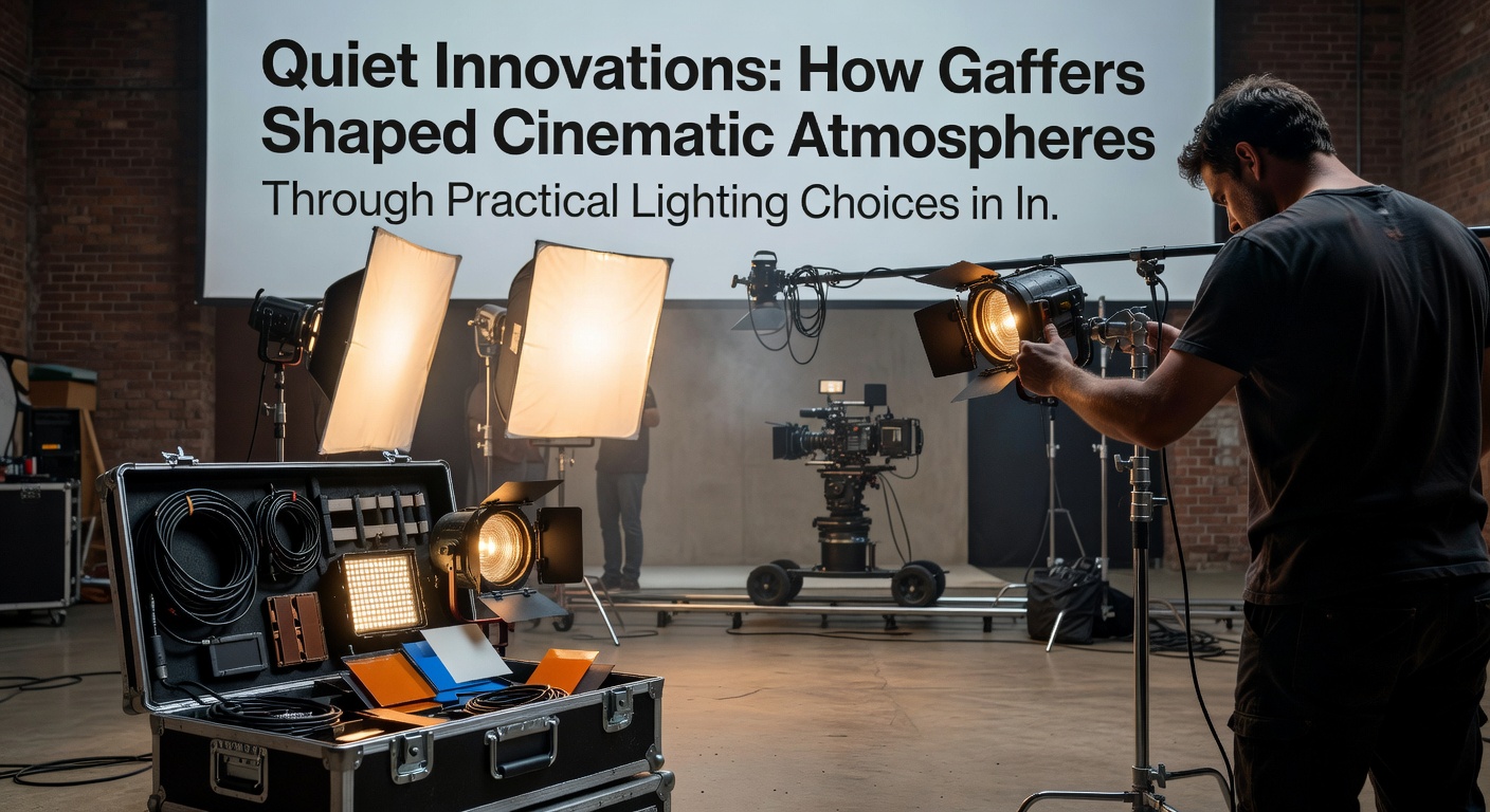 Close-up of practical lighting setup with household lamps and window light in an indie drama interior